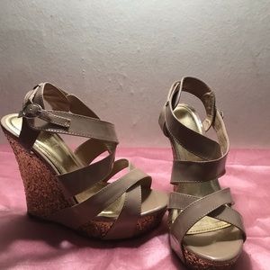 Rouge Wedge Sandals.